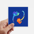 thumbnail image 1 of Warm Color Celebration Color Art Sticker Square Waterproof Stickers Wallpaper Car Decal, 1 of 1