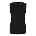 thumbnail image 6 of YUEHUA Women's Linen Blend Sleeveless Top, Rolled Neck Tank Blouse, Loose Fit Breathable Casual Summer Shirt for Office & Daily Wear, 6 of 6