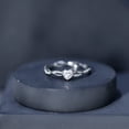 thumbnail image 6 of Rosec Jewels Lab Diamond Heart Ring for Engagement - Half Carat Diamond Ring Solitaire (EF-VS Quality), 925 Sterling Silver, US 4.00, 6 of 8