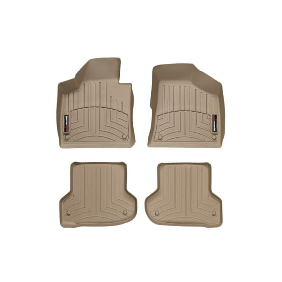 WeatherTech Custom Fit FloorLiners compatible with 2006-2013 Audi A3 - 1st & 2nd Row (2-pc. Rear Liner), Tan