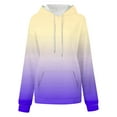 thumbnail image 4 of Ashirexll Zip Up Hoodie Womens Hoodies Pullover Winter Tops Womens Long Sleeve Tops Casual Gradient Print Hooded Sweatshirt Long Sleeve Pocket Fall Winter Top, 4 of 5
