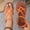 Orange, variant on Women's Non Slip Flat Woven Sandals Crisscross Straps Elastic Back Round Toe Open Toe Casual Summer Orange 37