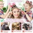 thumbnail image 4 of 50 Juego de Rizadores de Cabello Grandes, 4 Tamaños Rizadores Autosujetantes, 5 mm/36 mm/48 mm/60 mm, Rulos de Pelo con Clip, para Cabello Largo,Cabello Corto con Flequillo (Ro, 4 of 5