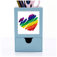 thumbnail image 1 of Painting Heart LGBT Rainbow Desk Supplies Organizer Pen Holder Card, 1 of 3