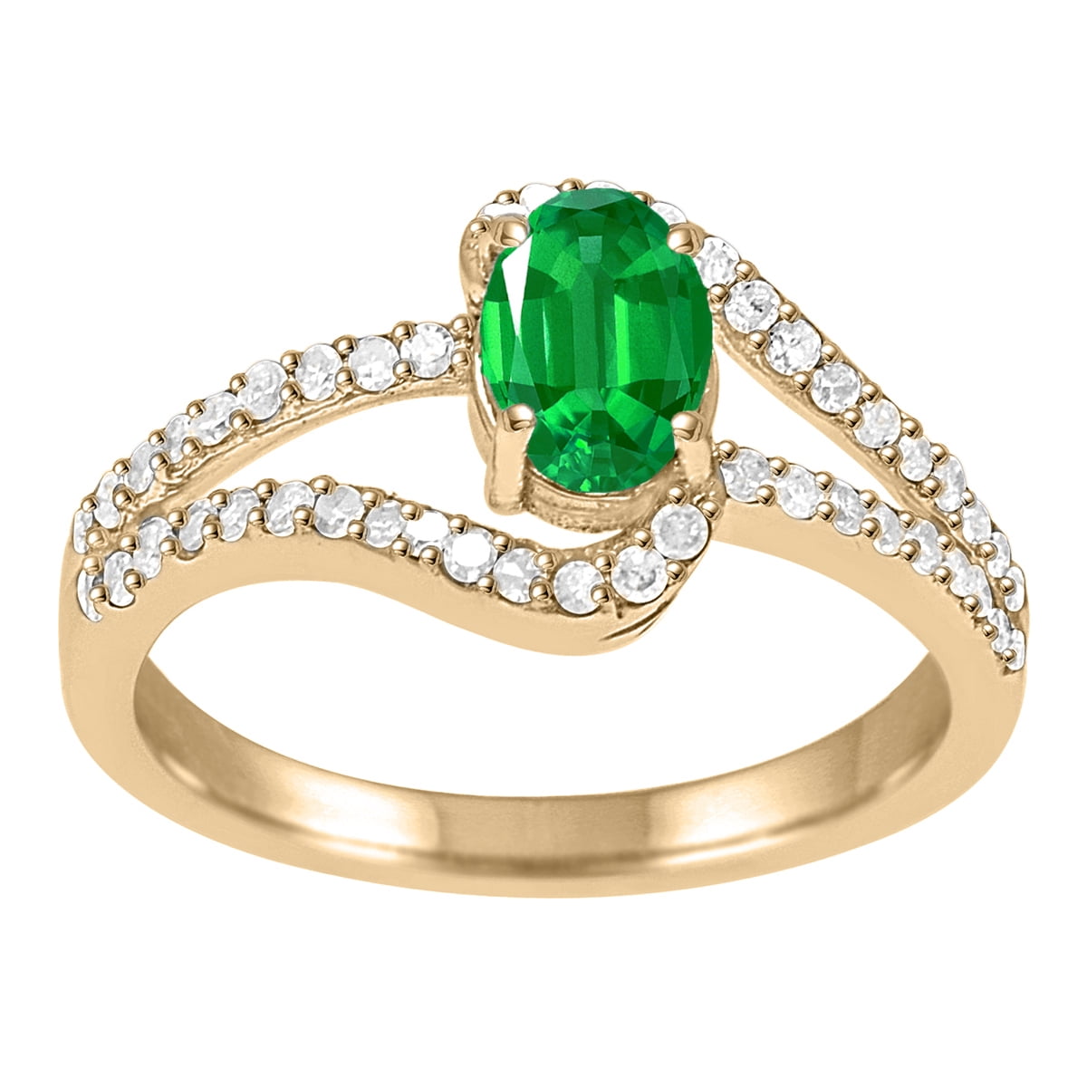 Custom Diamond And Emerald Engagement Ring #101438 - Seattle Bellevue |  Joseph Jewelry