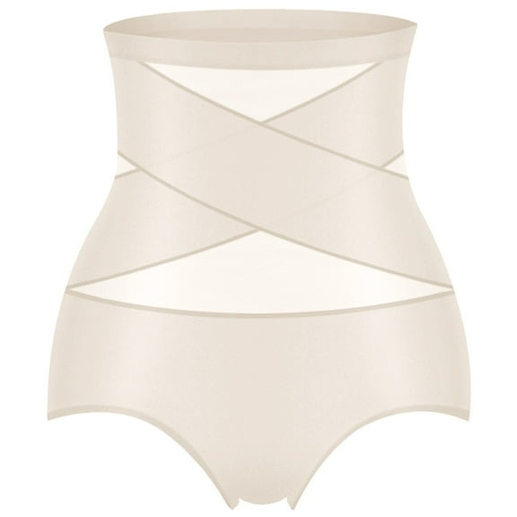 KIJBLAE Women's High Waist Tummy Control Shapewear Body Shaper Slimming Underwear Breathable Seamless Butt Lifter Control Panties Beige XL