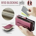 thumbnail image 5 of Phone Case for Samsung Galaxy Z Fold 4 5G 2022 Zipper Wallet Cover with S Pen and Leather Flip RFID Blocking Card Holder Stand Cell Accessories ZFold4 Z4 Fold4 4Z ZFold45G Women Girls Wine Red, 5 of 15