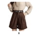 thumbnail image 2 of Pantalones cortos de pierna ancha de verano para mujer, pantalones cortos holgados de cintura alta para viajes y banquetes para niñas, ropa de Prendas para la parte inferior del cuerpo Marrón S Minnieouse AP019284-01, 2 of 6