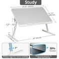 thumbnail image 6 of Laptop Desk for Bed, HONEIER Height & Angle Adjustable Lap Desk with Tablet Slot Phone Slot Removable Stopper, Foldable Large Laptop Stand for Couch Sofa Writing Eating Working, 23.6"×15.7"Grey, 6 of 7