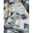 thumbnail image 6 of Contemporary Home Living 72" Navy and Denim Blue Rectangular Plaid Table Runner, 6 of 8