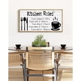 thumbnail image 3 of SHENIFY Large 20x40in Natural Framed Kitchen Rules Wall Decor Funny Inspirational Quote Decor Modern Rustic Farmhouse Kitchen Hanging Decoration, 3 of 5