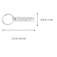 thumbnail image 4 of Fashionable Keyring Engraved Drive Safe Handsome I Love You Keychains Stainless Key Chain (Silver), 4 of 6