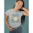 thumbnail image 2 of Pluto Never Forget Shaped T-Shirt Women -Smartprints Designs, Female Small, 2 of 4