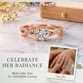 thumbnail image 5 of Queena Solitaire Engagement Ring for Women Sterling Silver CZ Ginger Lyne Collection, 5 of 8