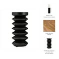 thumbnail image 6 of 8"Hx4" Diameter, Wood Accordion Candle Holder, Black Finish, Decorative Candle Holder for Centerpieces, Home Decor, and Ambient Lighting and a Decorative Complement, 6 of 12