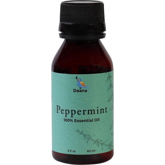 DAANA Peppermint Essential Oil : Pure, Undiluted (2 Fl Oz)