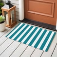 thumbnail image 5 of Teal Striped Large Area Rugs for Bedroom Living Room, Soft Non Slip Carpet Bedside Rug, Simple Art Vertical Stripe Farmhouse Rectangular Floor Cover Kitchen Accent Rug 2'x3' for Dining Room/Office, 5 of 9