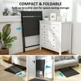thumbnail image 4 of HOMCOM Small Folding Desk Foldable Computer Desk with Monitor Shelf Black, 4 of 8