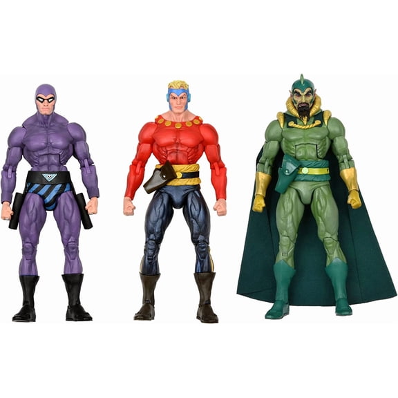 The Original Superheroes 7 Inch Action Figure Series 1 - Set of 3 (Phantom - Flash Gordon - Ming) (Red Packaging)
