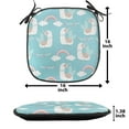 thumbnail image 5 of Llama Chair Seating Cushion Set of 4, Repetitive Pattern of Animals with Wings and Heart Eyeglasses Rainbow Dreamy, Seat Pads with Anti-slip Backing, 16"x16", Seafoam Multicolor, by Ambesonne, 5 of 7