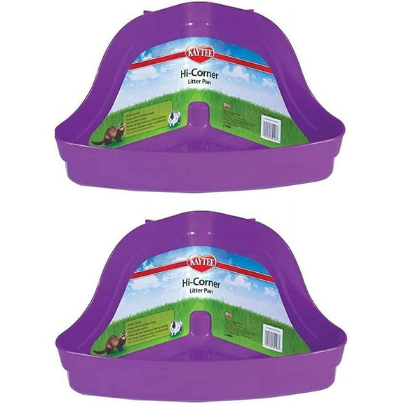 Kaytee Hi-Corner Litter Pan  Plastic Tray for Small Animal Waste