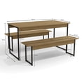 thumbnail image 3 of Juego de Comedor Industrial Kappesberg 136cm 2 Bancos Freijó, 3 of 4