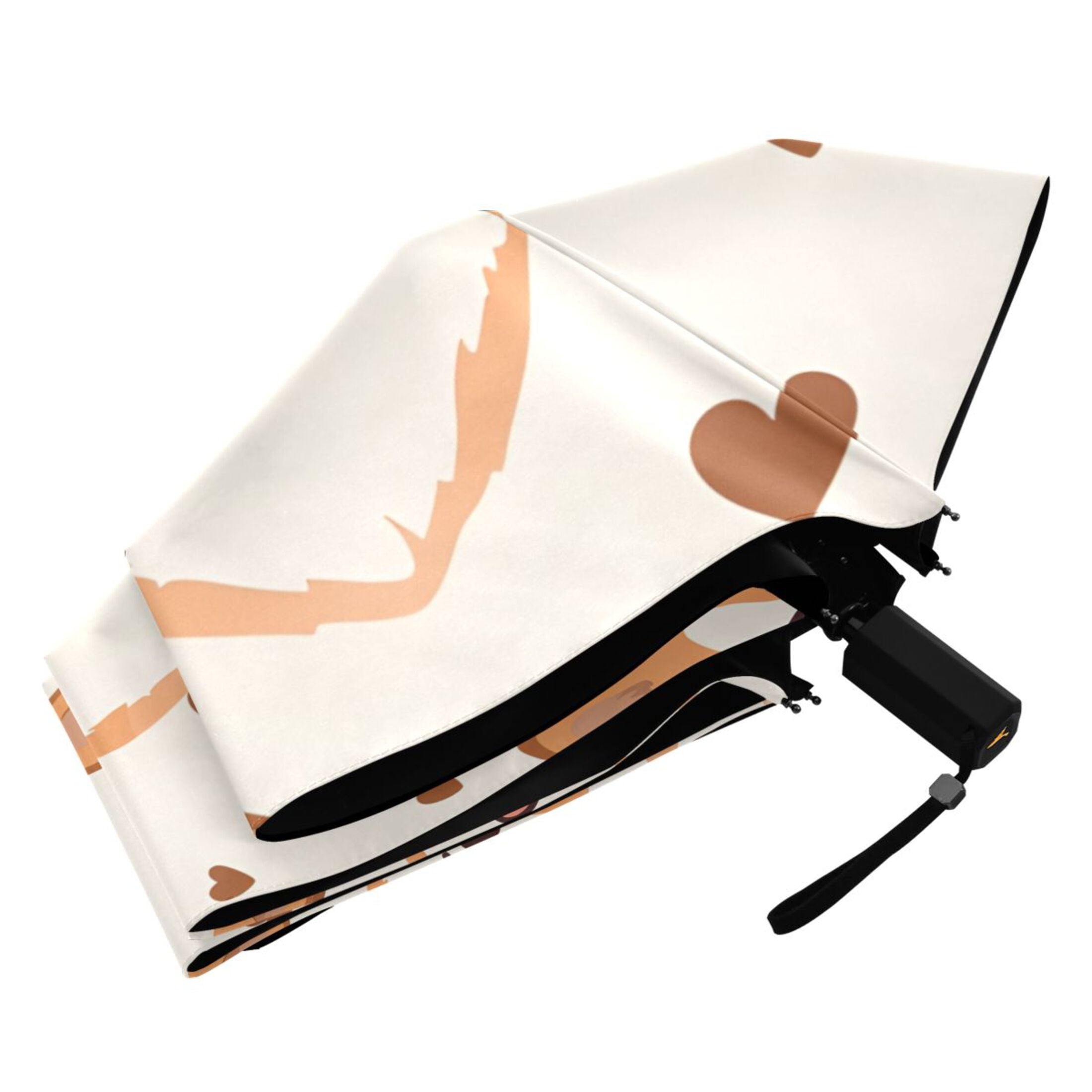 ALAZA Corgi Dogs UPF 50+ Compact Folding Umbrella for Rain Travel Umbrella Packable