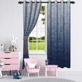 thumbnail image 6 of Nanqianyi Gradient Blue Blackout Curtains With Grommet Drapes,2 Panels,42x96 inch,Room Darkening Thermal Insulated Window Curtains, 6 of 8