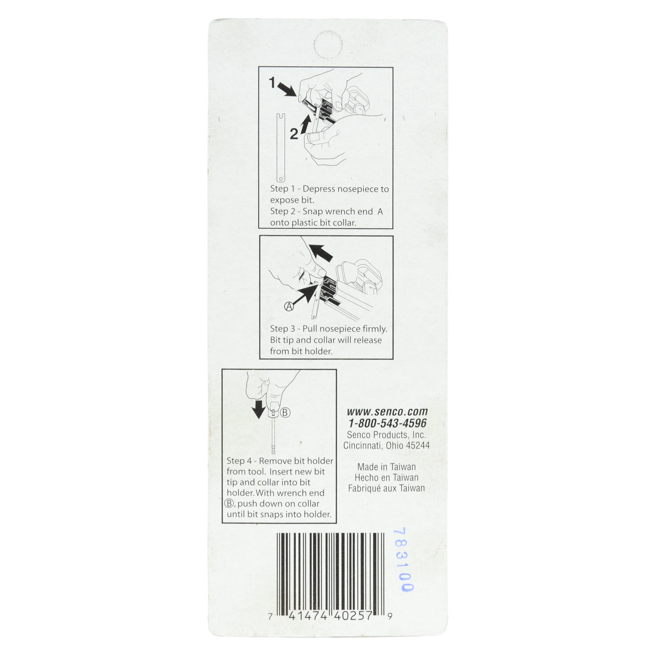 Senco EA0143 1-Inch Replacement Bits (5 Pack) | For DS275-18 And Other DuraSpin Nail Gun Models