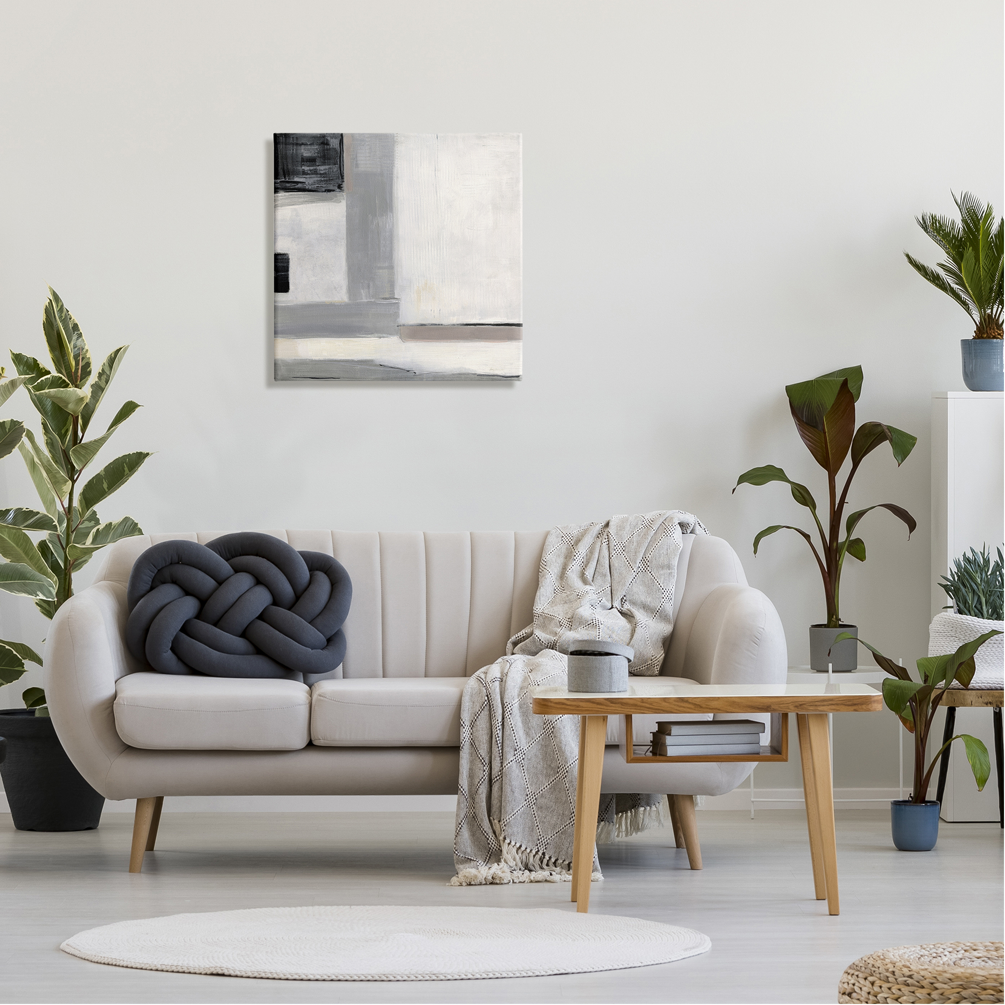 Stupell Modern Abstract Urban Air Abstract Painting Gallery Wrapped Canvas Print Wall Art