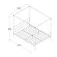 Mainstays Metal Canopy Bed, Queen, Black
