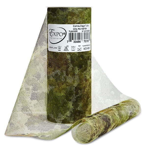 Expo Int'l Premium Camouflage Print Tulle Spool of 6' X 10 Yards
