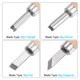 thumbnail image 3 of Artesanal Tallado Cuchillo Juego, 7,3mm/7,3mm/5mm/4mm SK5 Grande Plano Diagonal Redondo Triángulo Hoja Madera Mango Arte Afición Bricolaje Grabado Herramienta 2 Juegos (8uds) Unique Bargains cuchillos de arte, 3 of 6