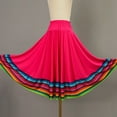 Runhomal Women Mexican Spanish Folk Dance Skirt Full Circle Pleated
