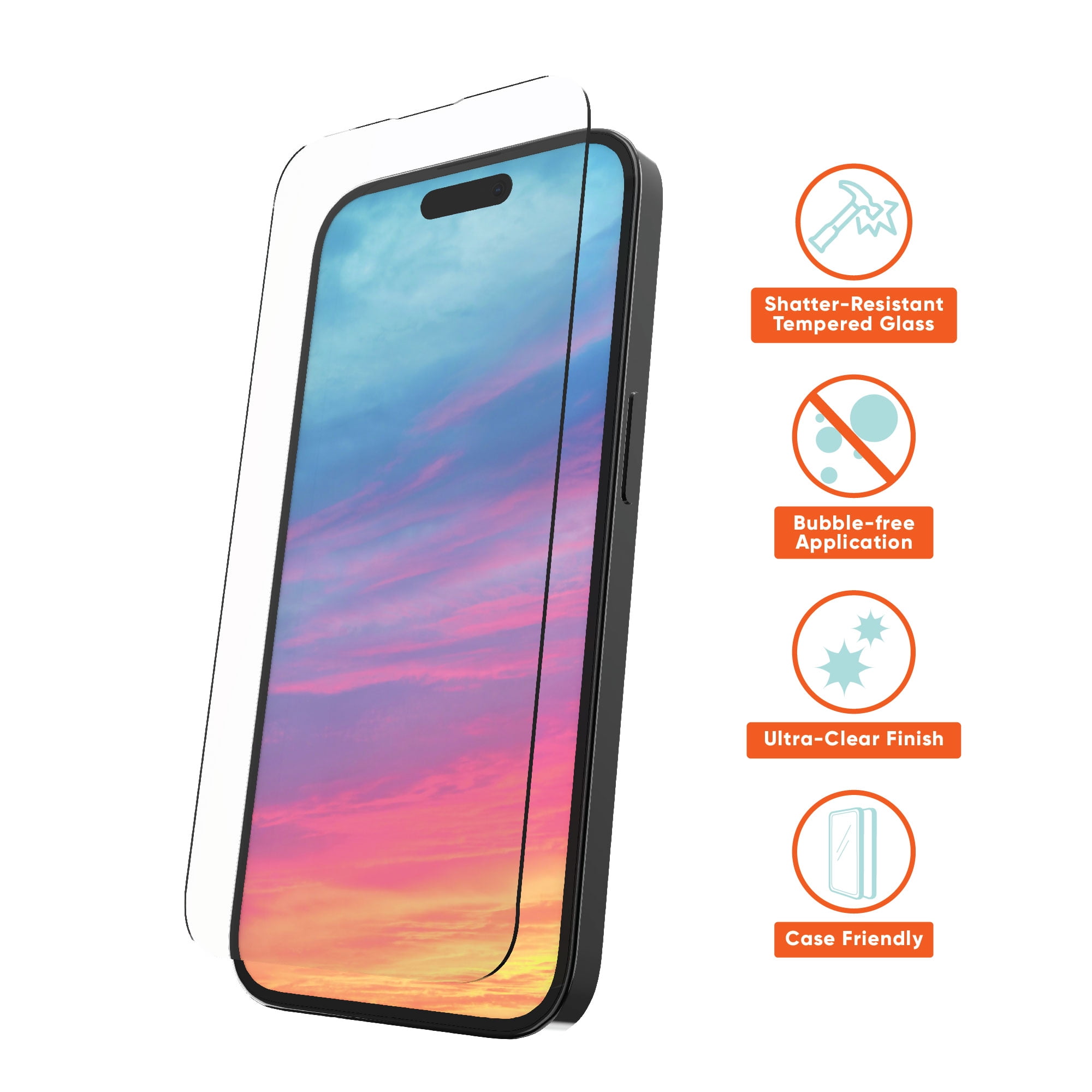 onn. Camera Glass Protector for iPhone 14 Pro / iPhone 14 Pro Max 