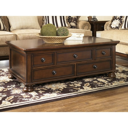 Rectangular Storage Cocktail Table - Signature Design by Ashley Porter Rectangular Cocktail Table