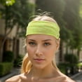 thumbnail image 2 of Unique Bargains 1 Pc Perspiration-Wicking Headband for Yoga Fluorescent Yellow, 2 of 6