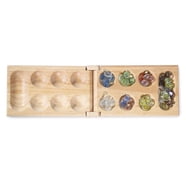 Bigjigs Toys Mancala - Gioco Da Tavolo In Legno Per Due Giocatori - Classico Gioco Di Strategia Con Biglie Colorate