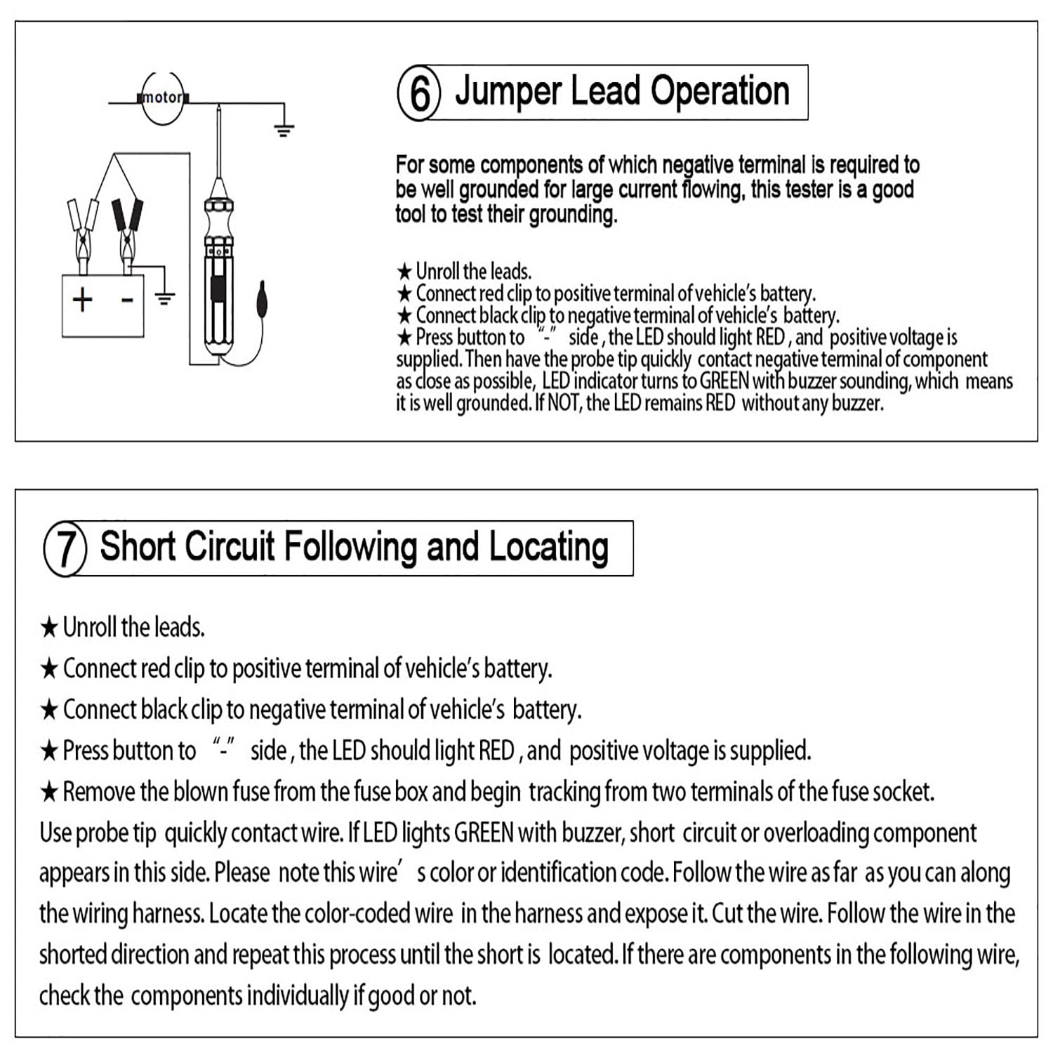 Automotive Electrical Open and Short Finder Circuit Tester Wire Tracker Automotive Electrical Open and Short Finder Circuit Tester Wire Tracker