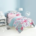 thumbnail image 3 of Dream Factory Flamingo Twin 5 Piece Comforter Set, Polyester, Microfiber, Pink, Child, 3 of 19