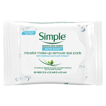 Simple Water Boost Micellar Make-up Remover Eye Pads 30