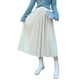 thumbnail image 3 of Txlixc Falda plisada de terciopelo para mujeres casual color sólido falda elástica de cintura a larga en otoño, adecuada para usar en la calle Txlixc moda, 3 of 9