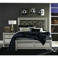 thumbnail image 5 of Newboti Furniture Glamorous Modern Design 1pc Nightstand of 2x Drawers Faux Crystal Knobs Silver Finish Furniture 06354, 5 of 12