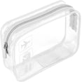 thumbnail image 1 of Genomskinlignecessär-GodkändväskaiQuart-storlekförhandväskapåflygplatsen,transparentnecessär(vit), 1 of 5