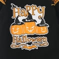 thumbnail image 5 of URMAGIC 0-18M Newborn Baby Girls Halloween Pumpkin Print Jumpsuit Infant Ruffle Long Sleeve Romper +Headband 2PCS Outfits Set, 5 of 7