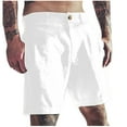 thumbnail image 1 of Men's Linen Shorts Classic Slim - Elastic Waist Summer Beach Pants, 7 Inch Inseam, 70% Rayon 30% Linen, 1 of 6