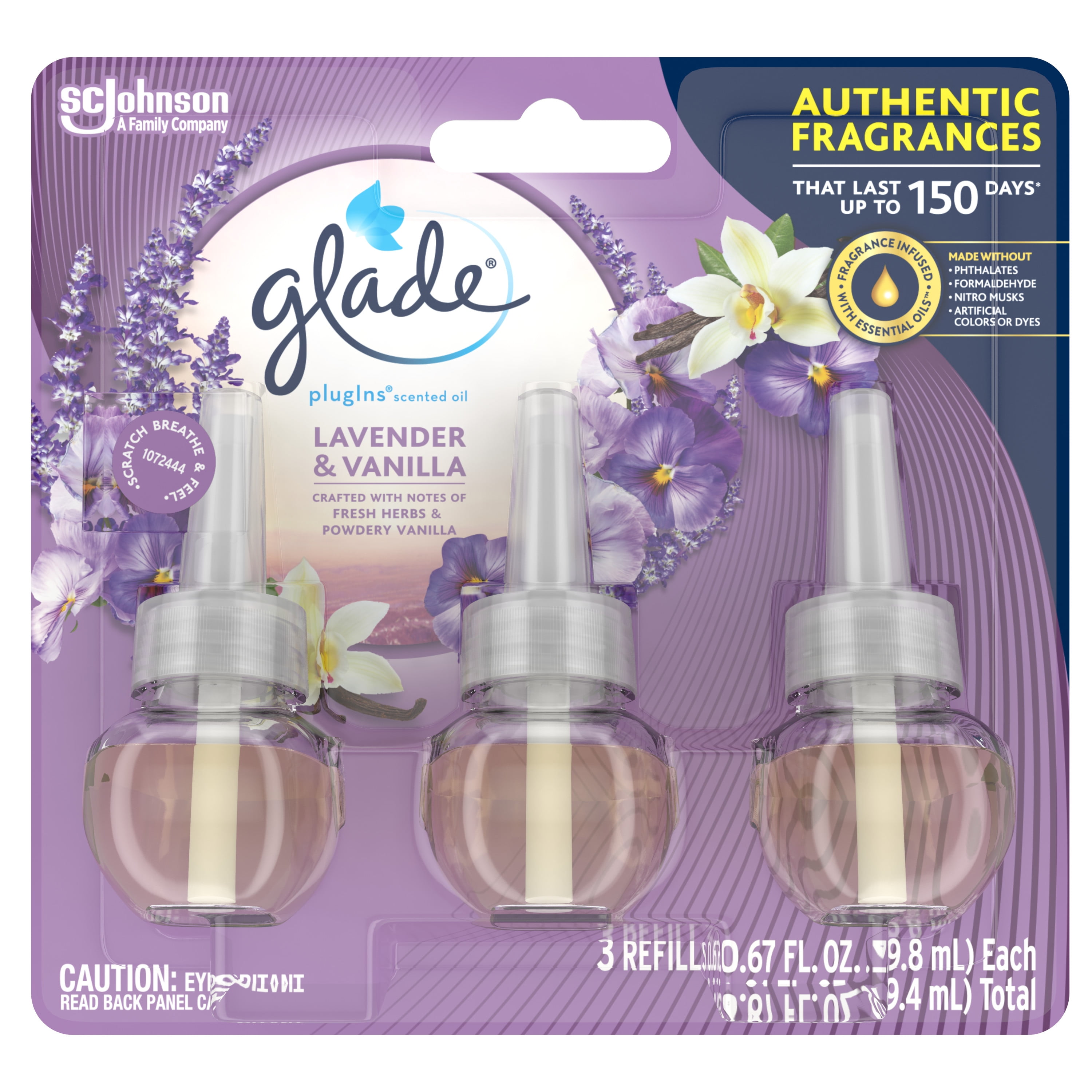 Glade PlugIns Refills Air Freshener, Scented and Essential Oils for