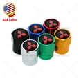 thumbnail image 2 of Hex Mitsubishi Logo Emblem Car Wheels Tire Air Valve Caps Stem Dust Cover Sport, 2 of 6