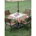 thumbnail image 4 of Outdoor Tablecloths with Umbrella Hole & Zipper, Purple Butterfly 54x54 Inch Square Tablecloths, Cute Rainbow Spring Floral Botanical Waterproof Table Cloth, Patio/Pool/Picnic Table Covers, 4 of 8