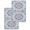 Lake Blue, variant on Blue Purple Boho Kitchen Dish Towels for Drying Dishes Set of 2, Vintage Abstract Art Floral Ethnic Tribe Waffle Weave Microfiber Hand Tea Bathroom Towels Quick Dry & Absorbent Towel 15.7x23.6